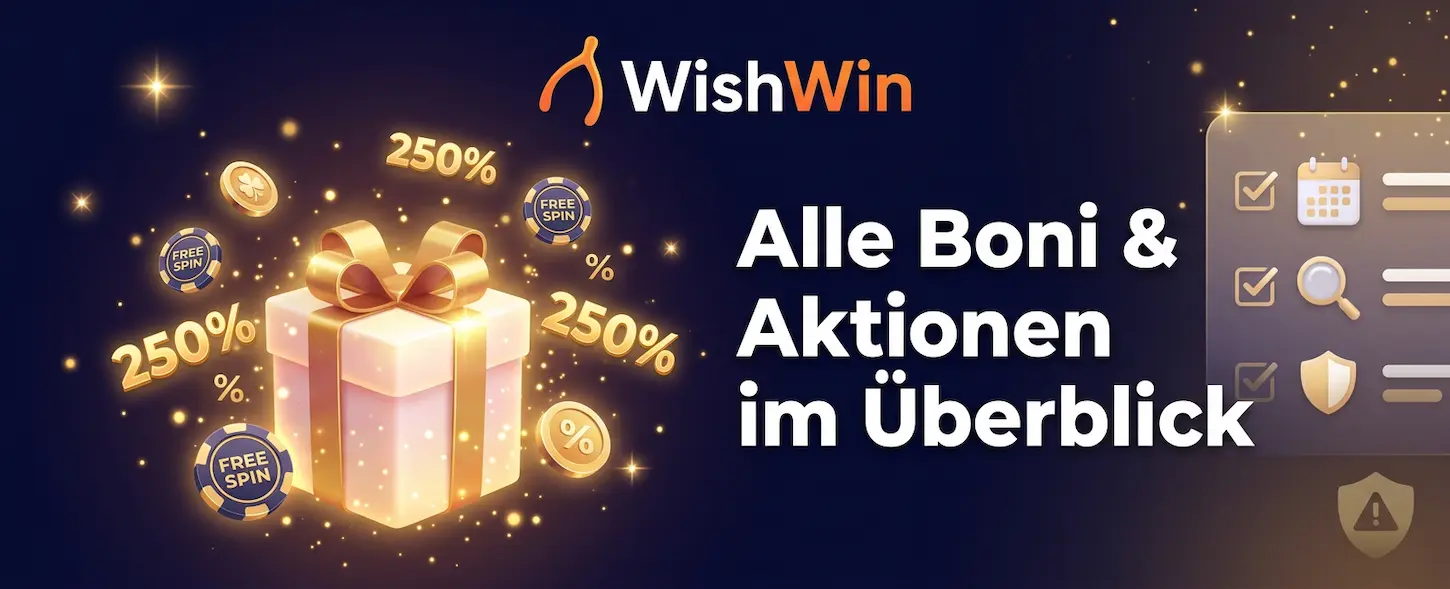 WishWin Casino Bonus Übersicht – alle Aktionen, Bonusbedingungen und versteckte Fallen auf einen Blick.