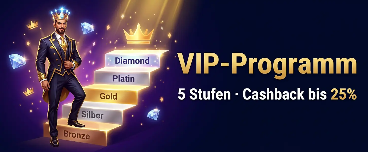 WishWin VIP-Programm mit 5 Stufen und Cashback